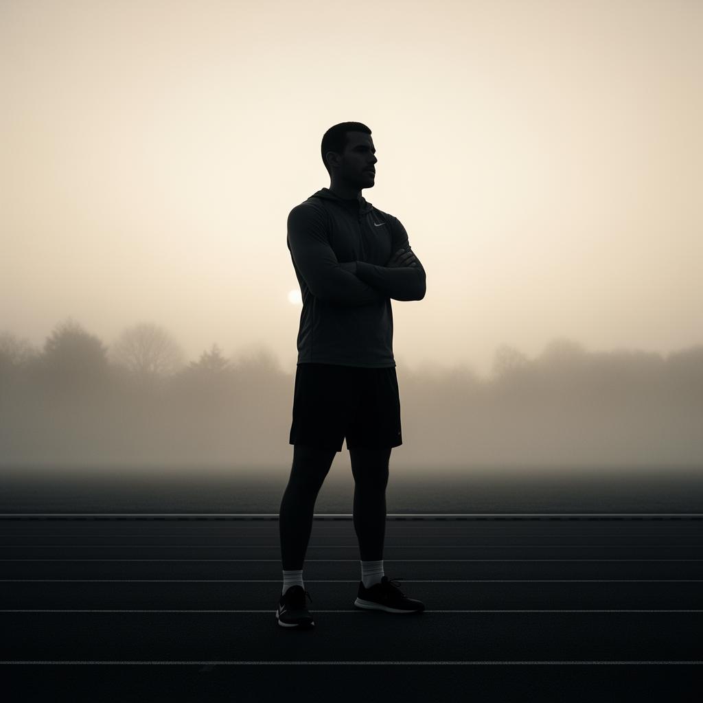 Trainer im Morgenlicht
